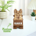 Engraved Pet Portrait Phone Stand