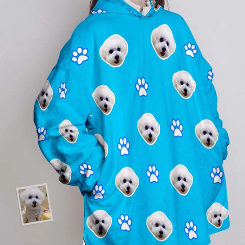 Custom Face Blanket Hoodie