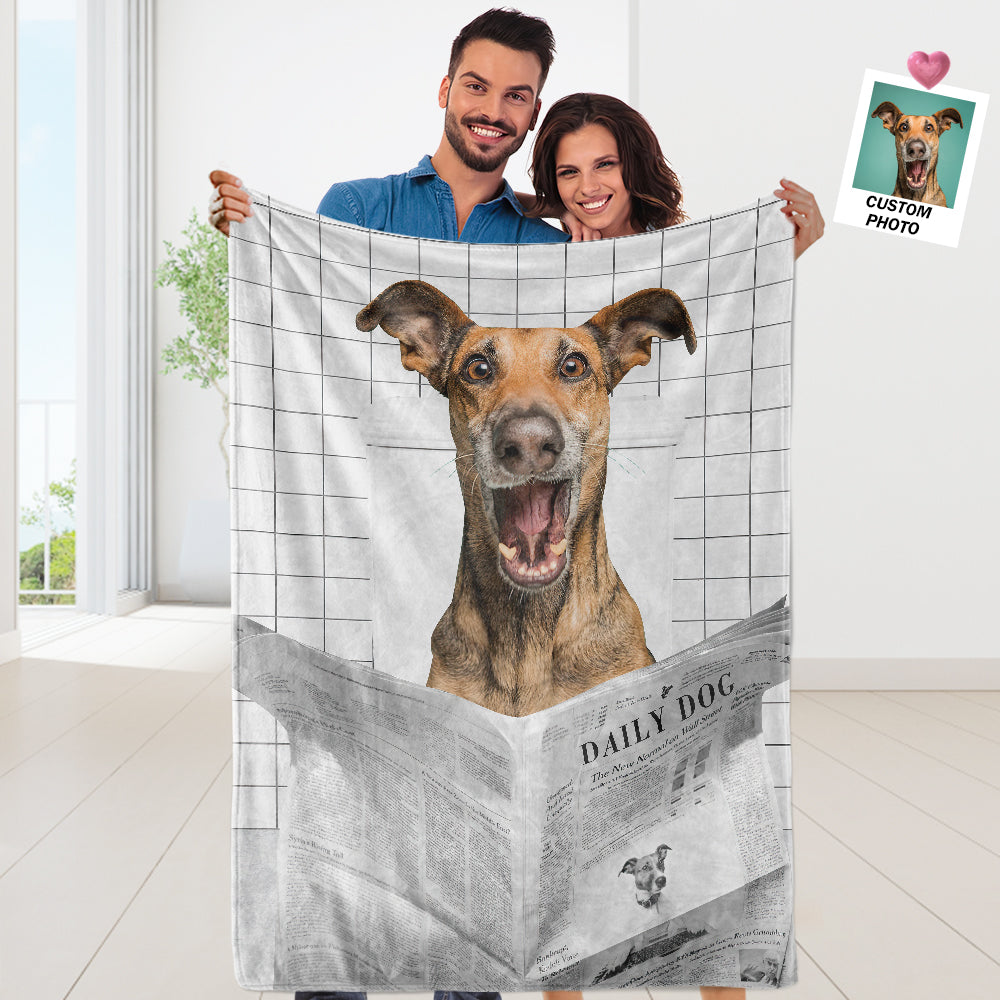 Funny Pet Portrait Blanket