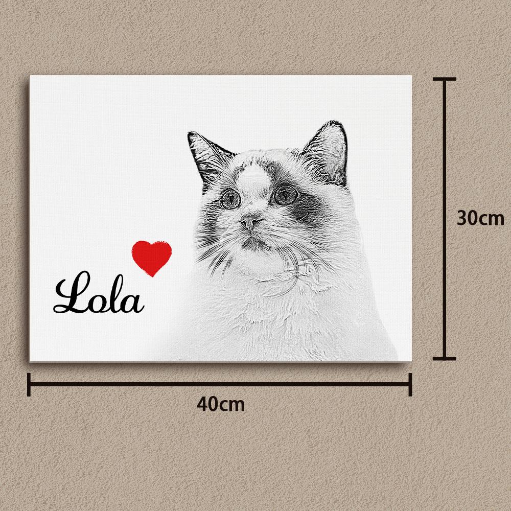 Canvas Pet Portrait Painting (3 Sizes)