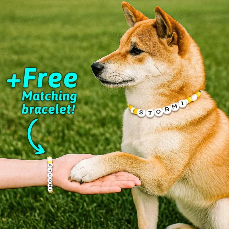 Pet Name Necklace + Free Bracelet