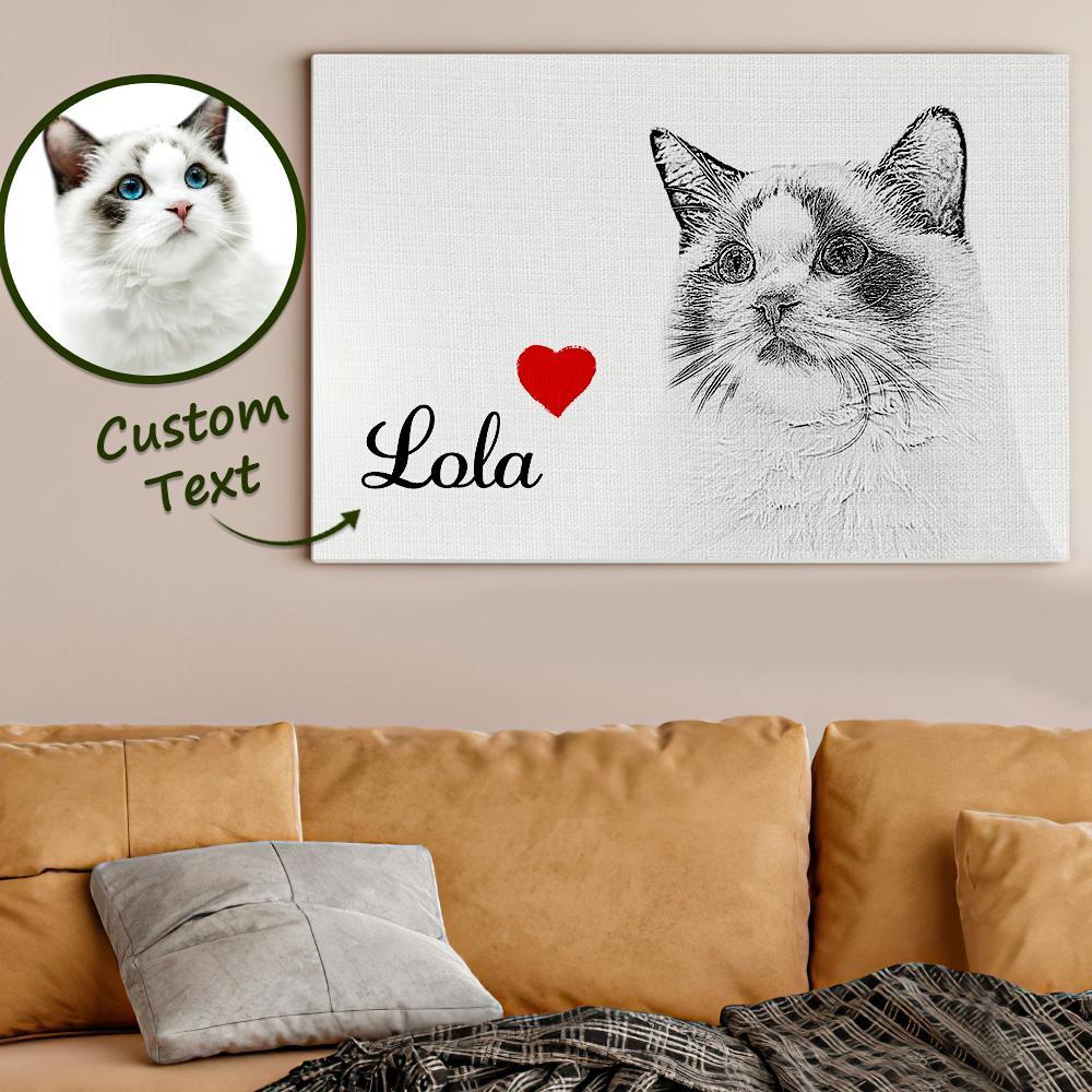 Canvas Pet Portrait Painting (3 Sizes)
