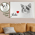 Canvas Pet Portrait Painting (3 Sizes)