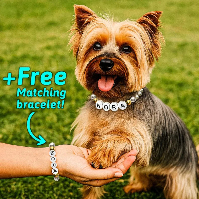 Pet Name Necklace + Free Bracelet