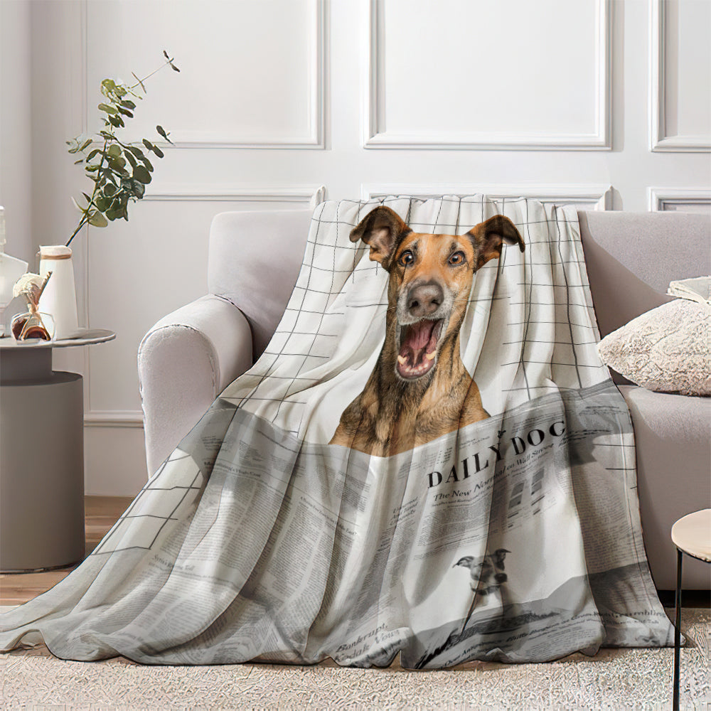 Funny Pet Portrait Blanket