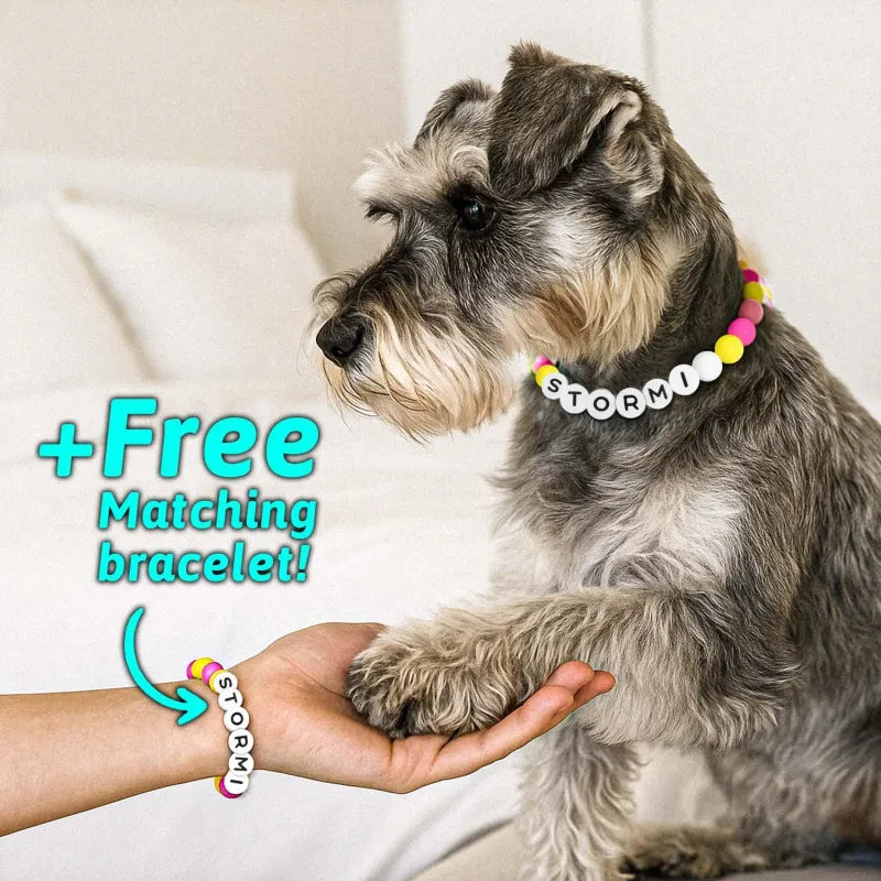 Pet Name Necklace + Free Bracelet