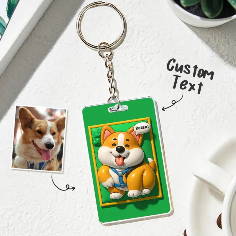 3D Pet Photo Keychain
