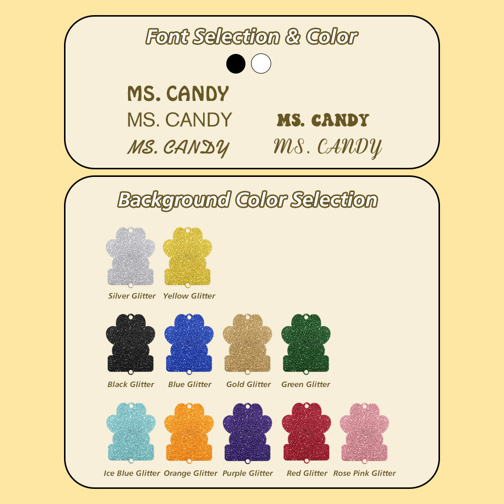 Glitter Paw ID Badge Lanyard