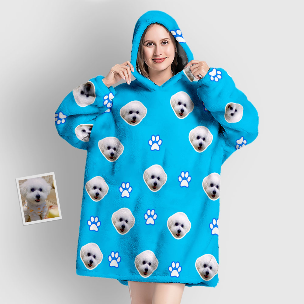 Custom Face Blanket Hoodie