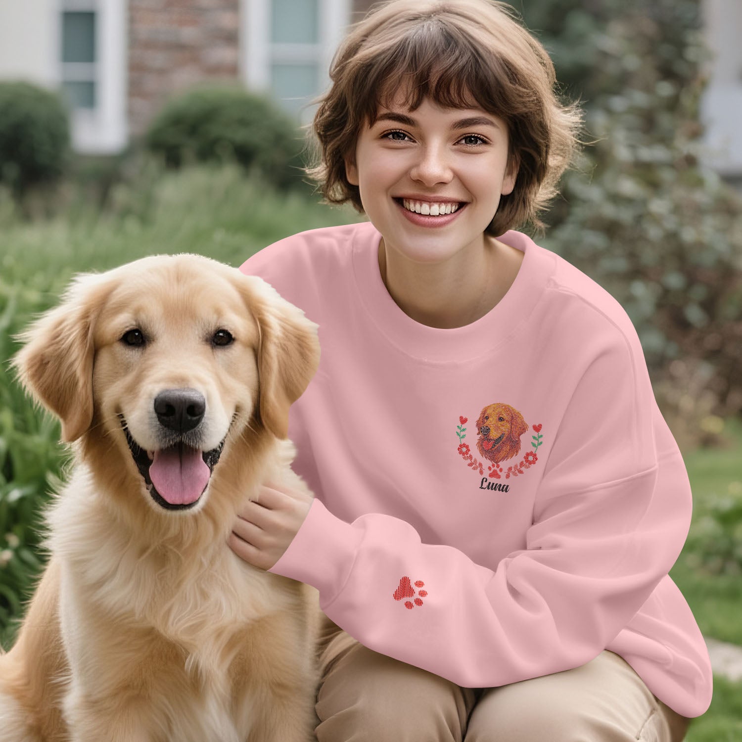 Embroidered Pet Sweatshirt