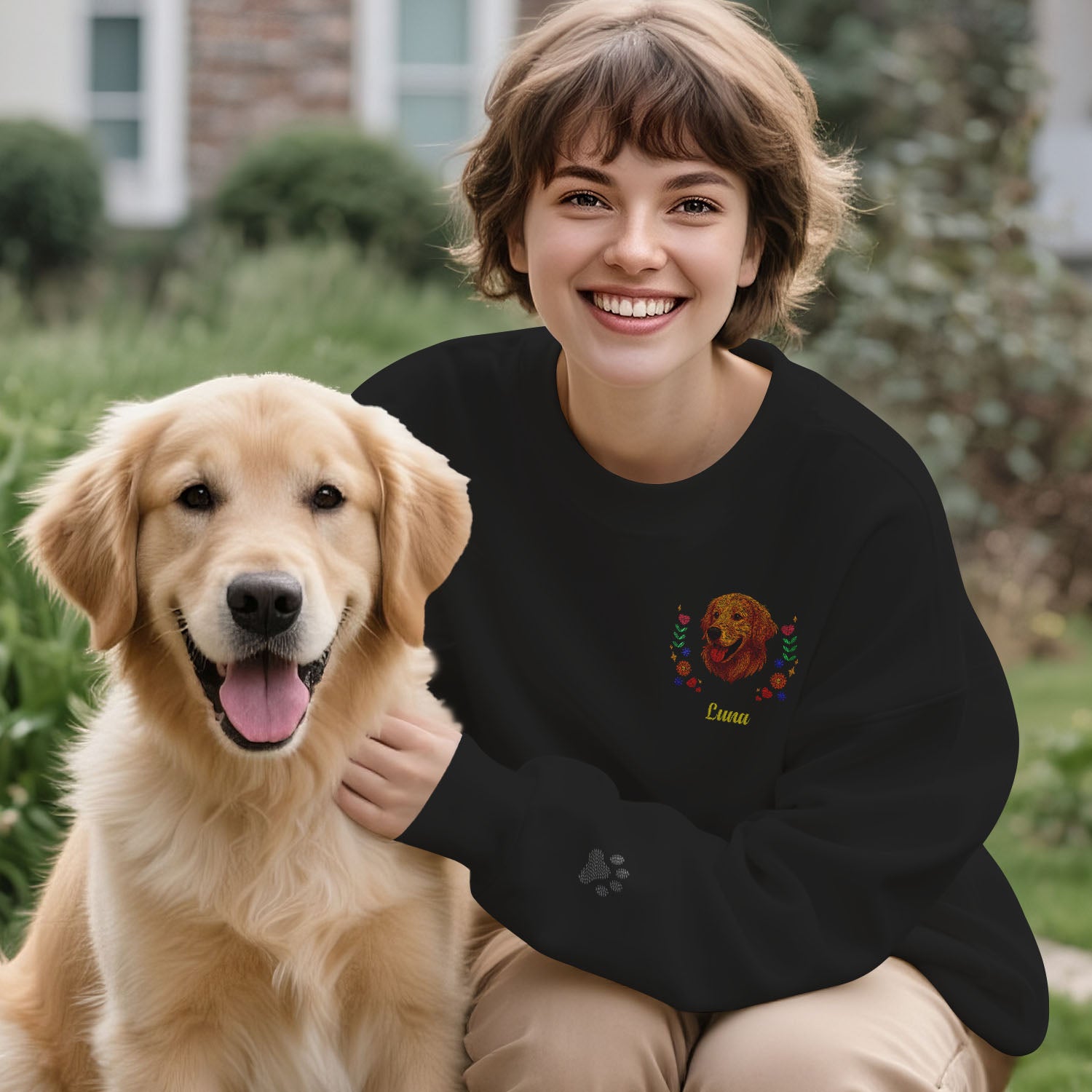 Embroidered Pet Sweatshirt