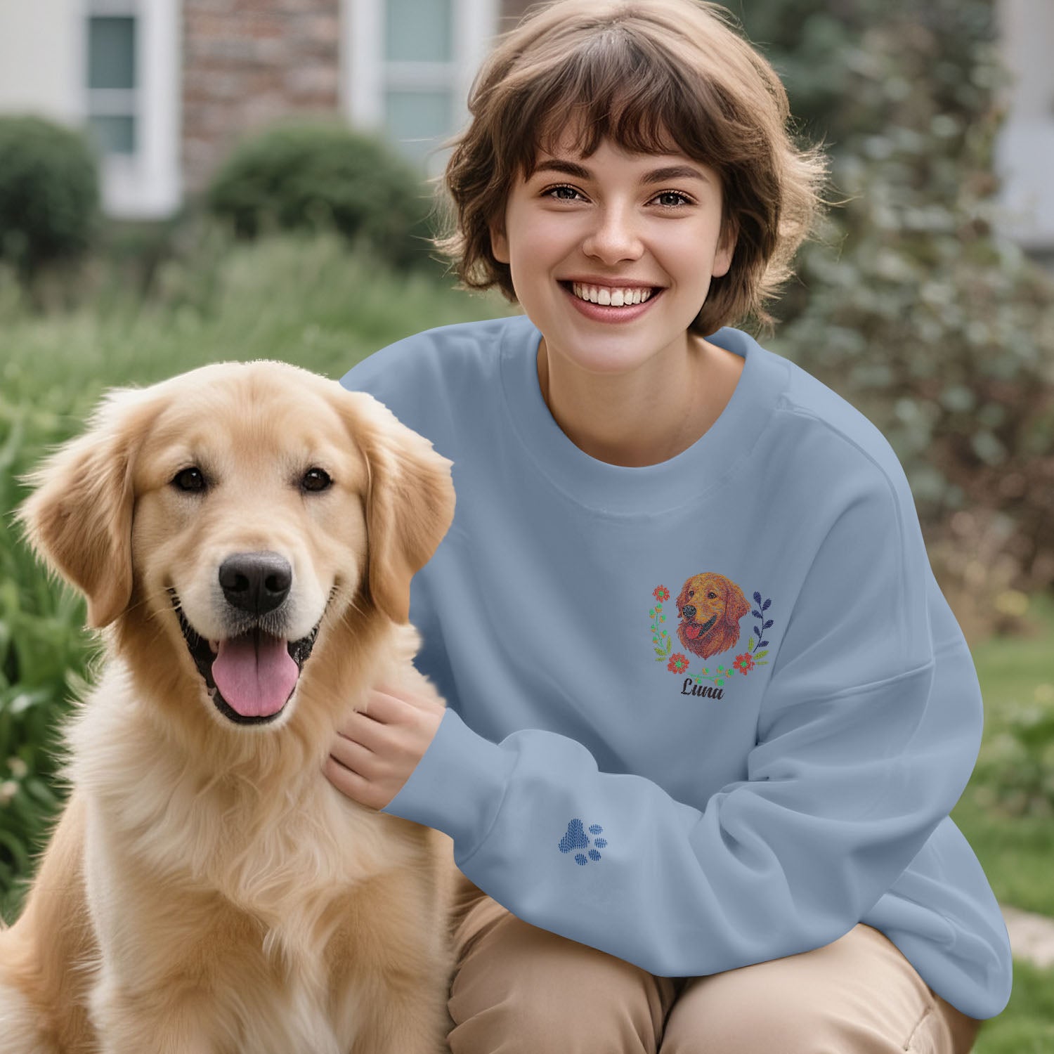 Embroidered Pet Sweatshirt