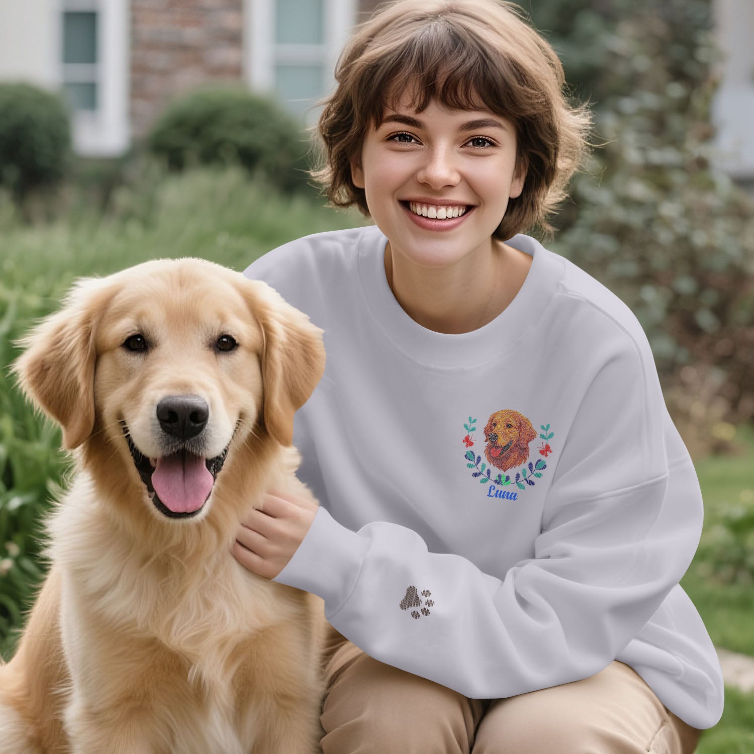 Embroidered Pet Sweatshirt