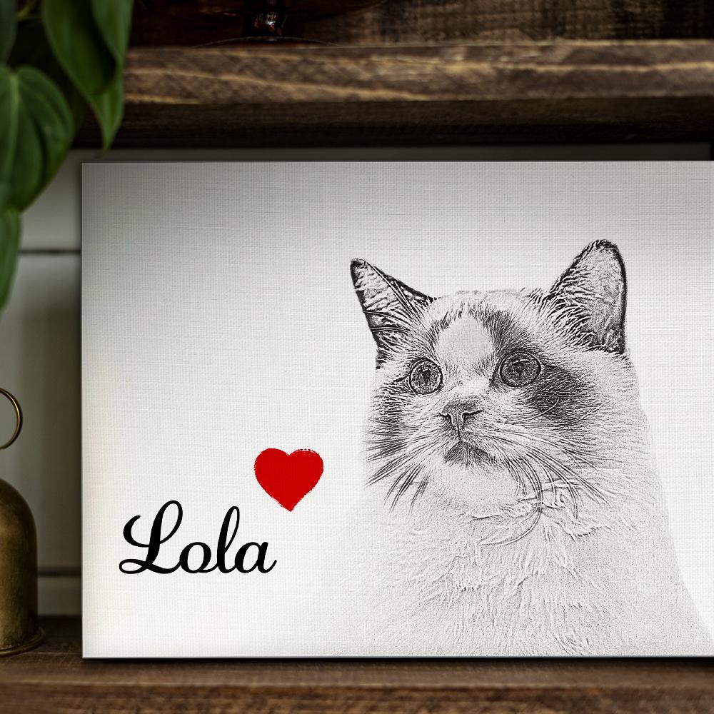 Canvas Pet Portrait Painting (3 Sizes)