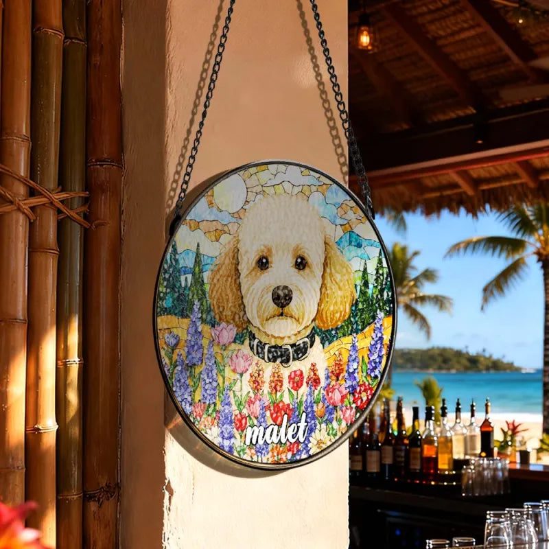 Dog Memorial Stained Glass Suncatcher