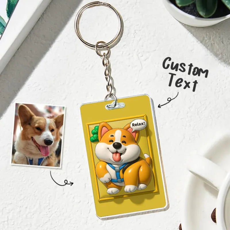 3D Pet Photo Keychain