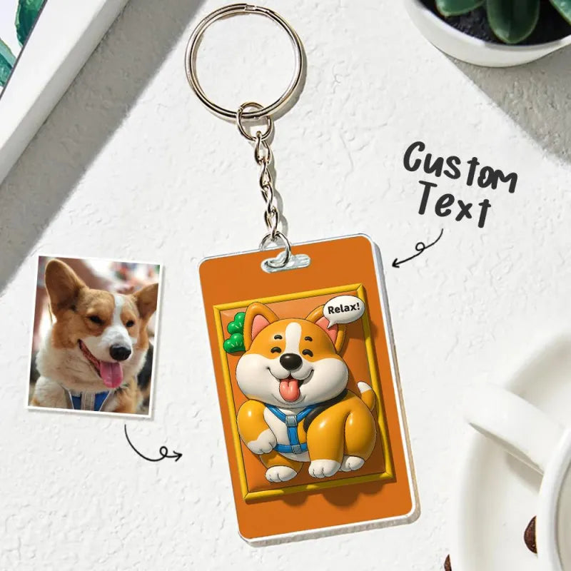 3D Pet Photo Keychain