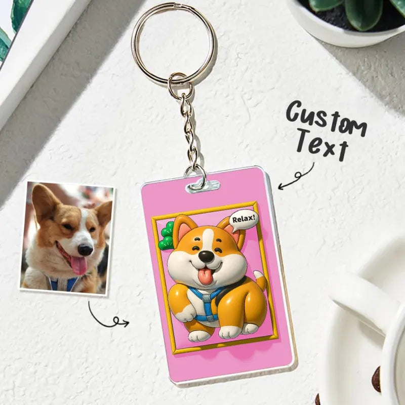 3D Pet Photo Keychain